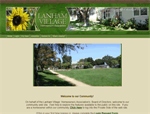 Tablet Screenshot of lanhamvillagehoa.com